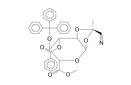 METHYL 3-O-BENZOYL-4-O-TRITYL-1,2-O-[1-(EXO-CYANO)ETHYLIDENE]-ALPHA-D-GLUCOPYRANURONATE