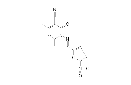 1,2-dihydro-4,6-dimethyl-1-[(5-nitrofurfurylidene)amino]-2-2-oxonicotinonitrile