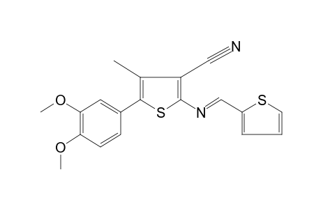 5-(3,4-dimethoxyphenyl)-4-methyl-2-[(2-thenylidene)amino]-3-thiophenecarbonitrile