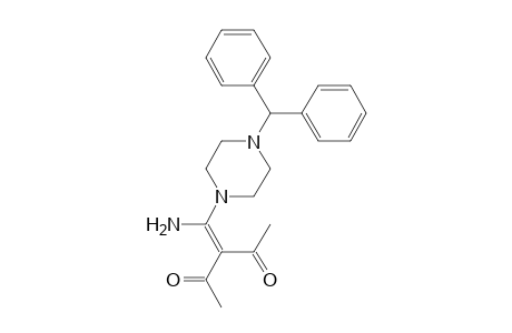 3-[Amino(4-benzhydryl-1-piperazinyl)methylene]-2,4-pentanedione