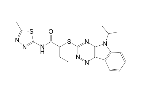 butanamide, 2-[[5-(1-methylethyl)-5H-[1,2,4]triazino[5,6-b]indol-3-yl]thio]-N-(5-methyl-1,3,4-thiadiazol-2-yl)-