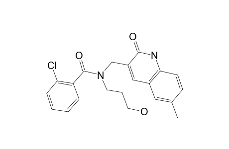 2-Chloro-N-(3-hydroxypropyl)-N-(6-methyl-2-oxo-1,2-dihydroquinolin-3-ylmethyl)benzamide