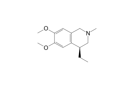 (4S)-(+)-6,7-Dimethoxy-4-ethyl-N-methyl-1,2,3,4-tetrahydroisoquinoline