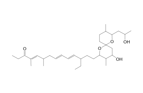 4,8,10-Tetradecatrien-3-one, 12-ethyl-14-[4-hydroxy-8-(2-hydroxypropyl)-3,9-dimethyl-1,7-dioxaspir o[5.5]undec-2-yl]-4,6-dimethyl-, [2R-[2.alpha.(4E,6S*,8E,10E,12S*),3.alpha.,4.alpha.,6.beta.[8R*(S*),9 R*]]]-