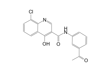 3-quinolinecarboxamide, N-(3-acetylphenyl)-8-chloro-4-hydroxy-