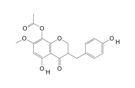 acetic acid [5-hydroxy-3-(4-hydroxybenzyl)-4-keto-7-methoxy-chroman-8-yl] ester