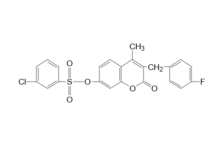 3-(p-fluorobenzyl)-7-hydroxy-4-methylcoumarin, m-chlorobenzenesulfonate