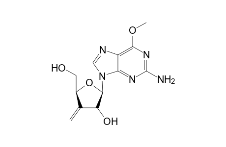 (2R,5S)-2-(2-amino-6-methoxy-9-purinyl)-5-(hydroxymethyl)-4-methylene-3-oxolanol