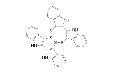 5,6,17,18-Tetrahydro-[1,2,7,8]tetrathiacyclododecino[4,3-b: 5,6-b' : 10,9-b" : 11,12-b"']tetrindole