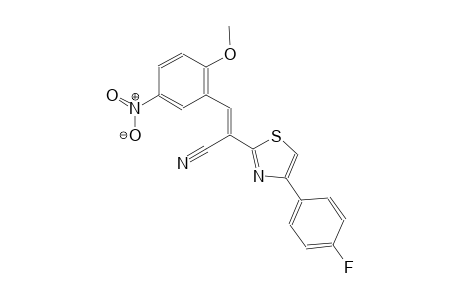 (2E)-2-[4-(4-fluorophenyl)-1,3-thiazol-2-yl]-3-(2-methoxy-5-nitrophenyl)-2-propenenitrile