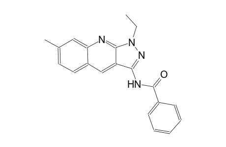N-(1-ethyl-7-methyl-1H-pyrazolo[3,4-b]quinolin-3-yl)benzamide