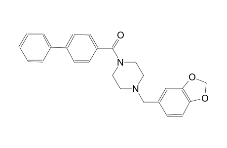 1-(1,3-Benzodioxol-5-ylmethyl)-4-([1,1'-biphenyl]-4-ylcarbonyl)piperazine