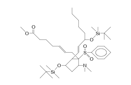 Methyl-(5Z,13E,8R,9S,11R,12S,15S)-11,15-bis-(tert.-butyldimethylsiloxy)-9-(dimethylamino)-8-(phenylsulfonyl)-5,13-prosta