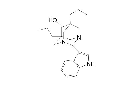 1,3-Diazatricyclo[3.3.1.1(3,7)]decan-6-ol, 2-(1H-indol-3-yl)-5,7-dipropyl-