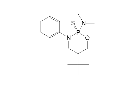 TRANS-2-(DIMETHYLAMINO)-2-THIO-3-PHENYL-5-TERT.-BUTYL-1,3,2-LAMBDA-(5)-OXAZAPHOSPHORINANE