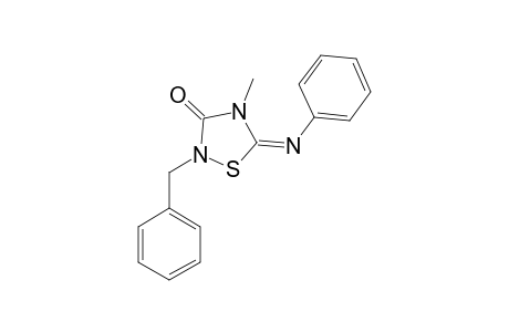 2-BENZYL-4-METHYL-5-PHENYLIMINO-1,2,4-THIADIAZOLIDINE-3-ONE