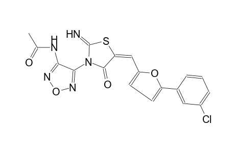 acetamide, N-[4-[(5E)-5-[[5-(3-chlorophenyl)-2-furanyl]methylene]-2-imino-4-oxothiazolidinyl]-1,2,5-oxadiazol-3-yl]-