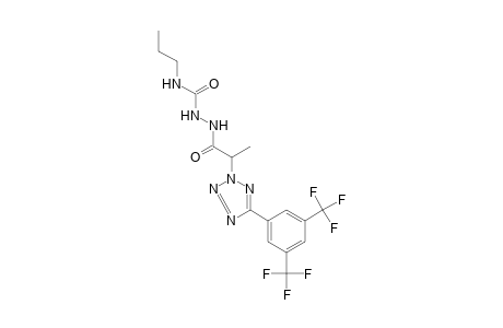 1-{2-[5-(alpha,alpha,alpha,alpha',alpha',alpha'-hexafluoro-3,5-xylyl)-2H-tetrazol-2-yl]propionyl}-4-propylsemicarbazide