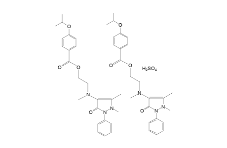 p-isopropoxybenzoic acid, 2-[(antipyrinylmethyl)amino]ethyl ester, hydrogen sulfate