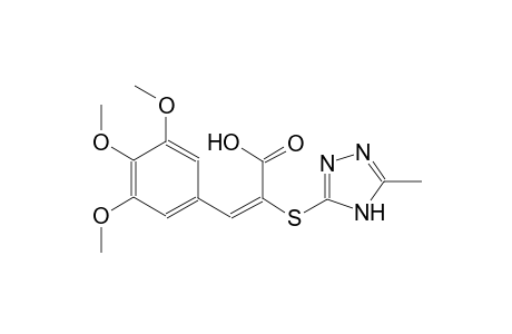 (2E)-2-[(5-methyl-4H-1,2,4-triazol-3-yl)sulfanyl]-3-(3,4,5-trimethoxyphenyl)-2-propenoic acid