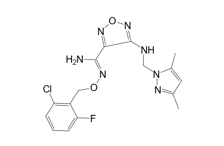 N'-[(2-chloro-6-fluorobenzyl)oxy]-4-{[(3,5-dimethyl-1H-pyrazol-1-yl)methyl]amino}-1,2,5-oxadiazole-3-carboximidamide