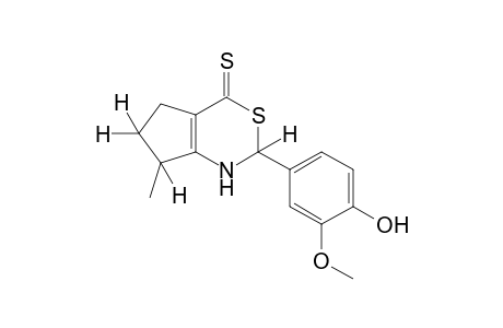 2-(4-hydroxy-3-methoxyphenyl)-7-methyl-2,5,6,7-tetrahydrocyclopenta[d][1,3]thiazine-4(1H)-thione