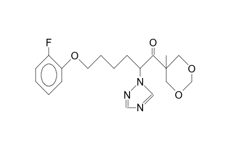 1-(5-Methyl-1,3-dioxan-5-yl)-2-(1,2,4-triazolyl)-6-(2-fluoro-phenoxy)-1-hexanone