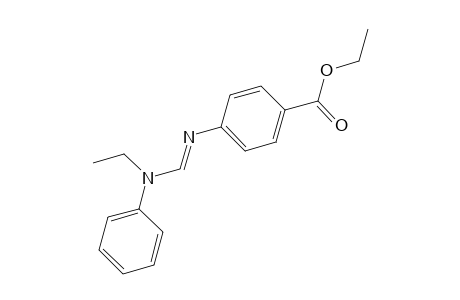 p-{[(N-ethylanilino)methylene]amino}benzoic acid, ethyl ester