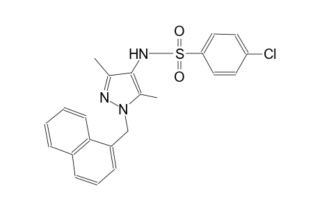 4-chloro-N-[3,5-dimethyl-1-(1-naphthylmethyl)-1H-pyrazol-4-yl]benzenesulfonamide
