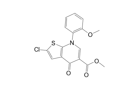 2-Chloro-4-keto-7-(2-methoxyphenyl)thieno[2,3-b]pyridine-5-carboxylic acid methyl ester