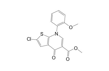 2-Chloro-4-keto-7-(2-methoxyphenyl)thieno[2,3-b]pyridine-5-carboxylic acid methyl ester