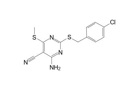 4-Amino-2-[4'-chlorobenzyl)thio]-6-(methylthio)pyrimidine-5-carbonitrile