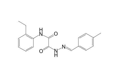Oxalic acid, monoamide monohydrazide, N-(2-ethylphenyl)-N''-(4-methylbenzylideno)-