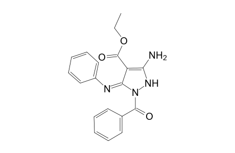 Ethyl N(1)-benzoyl-3-amino-5-(phenylimino)-2H-pyrazole-4-carboxylate