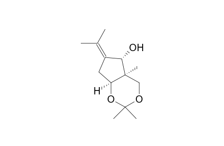 (4aR*,5S*,7aS*)-2,2,4a-Trimethyl-6-(propan-2-ylidene)hexahydro-2H-cyclopenta[d]-[1,3]dioxin-5-ol