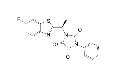 1-[(1R)-1-(6-FLUORO-1,3-BENZOTHIAZOL-2-YL)-ETHYL]-3-PHENYLIMIDAZOLIDINE-2,4,5-TRIONE