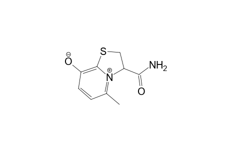 Thiazolo[3,2-a]pyridinium, 3-(aminocarbonyl)-2,3-dihydro-8-hydroxy-5-methyl-, hydroxide, inner salt