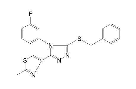 3-(benzylthio)-4-(m-fluorophenyl)-5-(2-methyl-4-thiazolyl)-4H-1,2,4-triazole