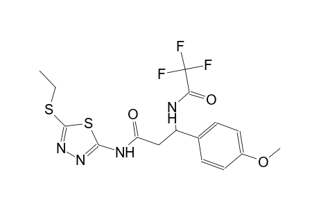 N-[5-(ethylsulfanyl)-1,3,4-thiadiazol-2-yl]-3-(4-methoxyphenyl)-3-[(trifluoroacetyl)amino]propanamide