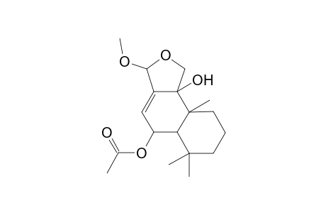 5-Acetoxy-3-methoxy-1,3,5,5a,6,7,8,9,9a,9b-decahydro-9b-hydroxy-6,6,9a-trimethylnaphtho[1,2-c]furan isomer