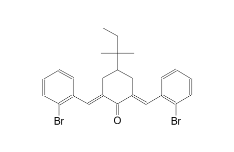 cyclohexanone, 2,6-bis[(2-bromophenyl)methylene]-4-(1,1-dimethylpropyl)-, (2E,6E)-