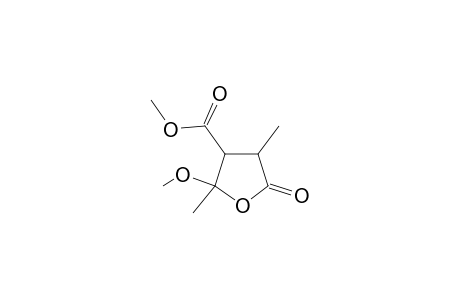 Furan-3-carboxylic acid, tetrahydro-2-methoxy-2,4-dimethyl-5-oxo-, methyl ester