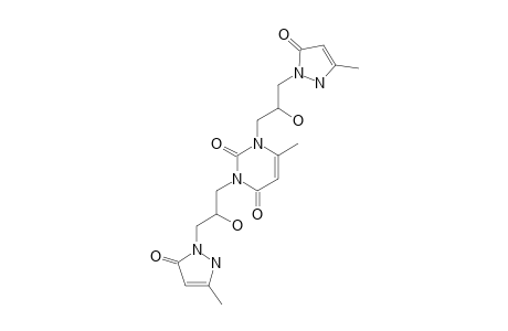 1,3-BIS-[2-HYDROXY-3-(3-METHYL-5-OXO-2,5-DIHYDRO-1-PYRAZOLYL)-PROPYL]-6-METHYLURACIL