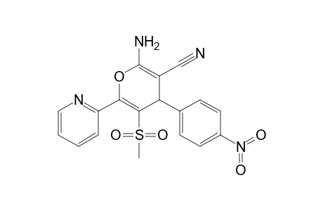 2-amino-5-mesyl-4-(4-nitrophenyl)-6-(2-pyridyl)-4H-pyran-3-carbonitrile