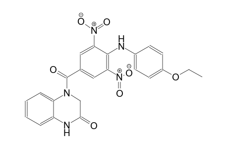 2(1H)-quinoxalinone, 4-[4-[(4-ethoxyphenyl)amino]-3,5-dinitrobenzoyl]-3,4-dihydro-