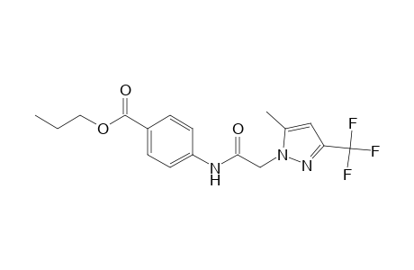 propyl 4-({[5-methyl-3-(trifluoromethyl)-1H-pyrazol-1-yl]acetyl}amino)benzoate