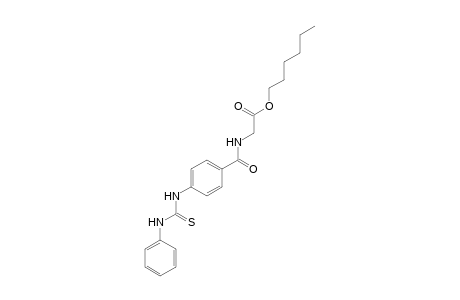 p-(3-phenyl-2-thioureido)hippuric acid, hexyl ester