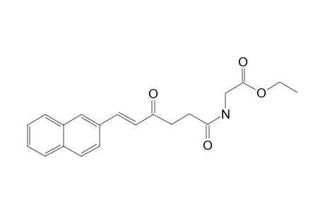 (E)-6-Naphthalen-2-yl-4-oxohex-5-enoic acid glycinamide ethyl ester