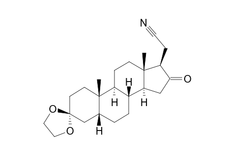17-CYANOMETHYL-5-BETA-ANDROSTANE-3,16-DIONE-3,3-ETHYLENE-KETAL