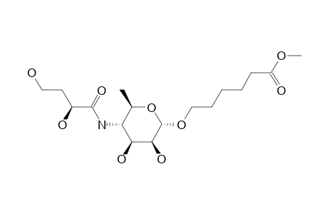 5-(METHOXYCARBONYL)-PENTYL-4-(3-DEOXY-L-GLYCERO-TETRONAMIDO)-4,6-DIDEOXY-ALPHA-D-MANNOPYRANOSIDE